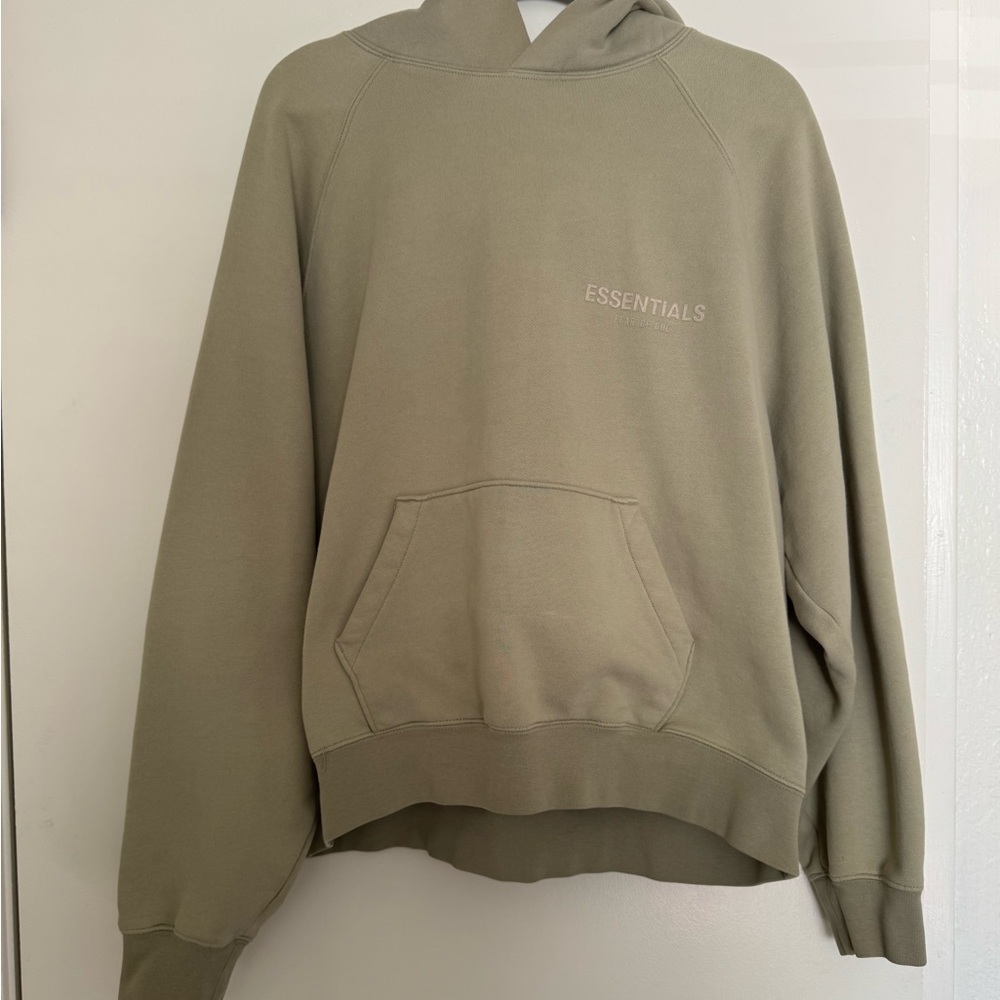 Essentials Green Sweater Modern Ribbed Design
